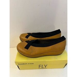 Fly London brown ballet wedges (some scuffs) size 41